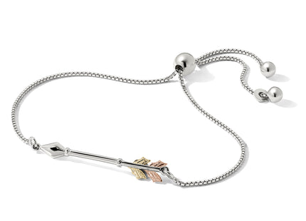 Landstrom's Mt. Rushmore Black Hills Sterling Silver 12K Gold Accents Arrow Adjustable Bracelet
