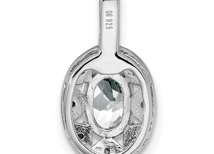 Sterling silver topaz pendant, another view