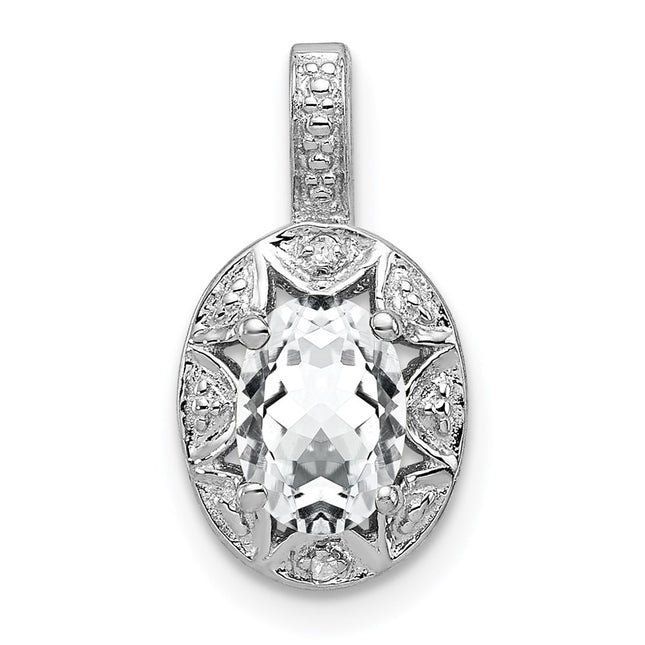 Sterling silver topaz pendant