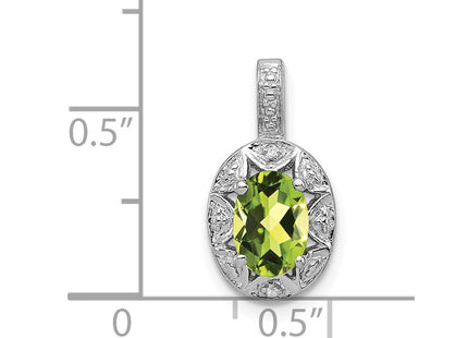 Sterling silver peridot pendant, further view