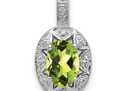 Sterling silver peridot pendant