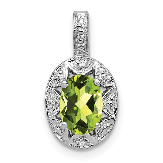 Sterling silver peridot pendant