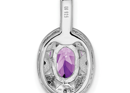 Sterling silver amethyst pendant, another view
