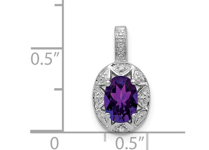 Sterling silver amethyst pendant, further view