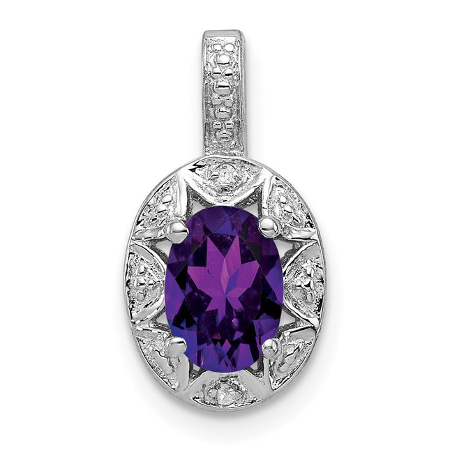 Sterling silver amethyst pendant