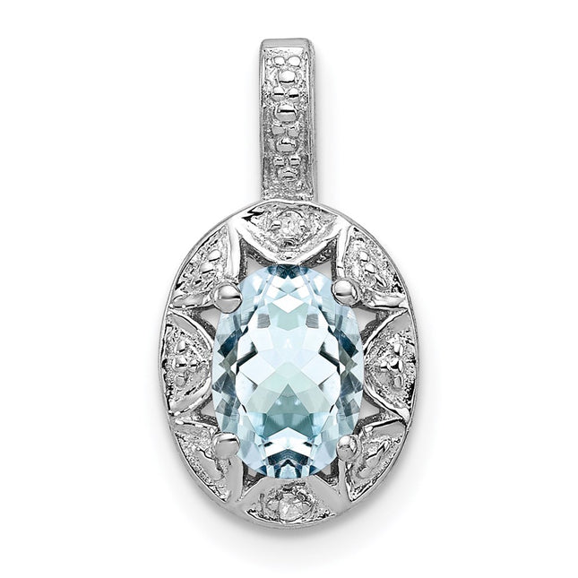 Sterling Silver Pendants Style QBPD10MAR - Classique Jewelry Inc.