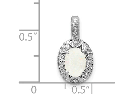 Sterling silver opal pendant, another view