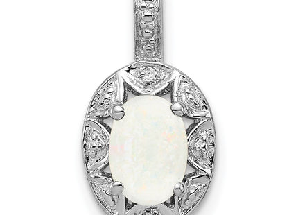 Sterling silver opal pendant