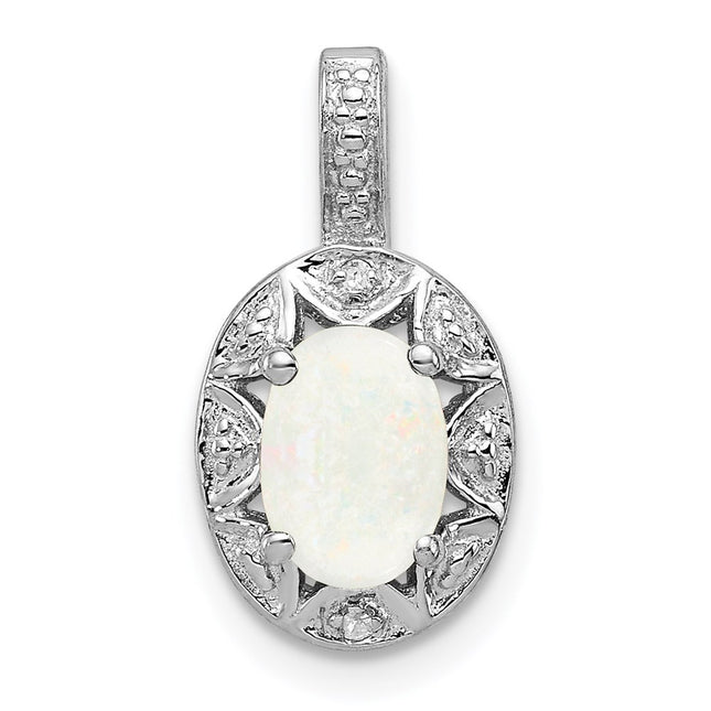 Sterling silver opal pendant
