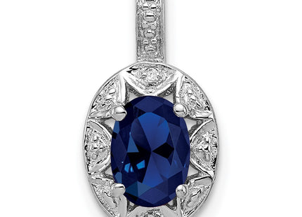Sterling silver sapphire pendant