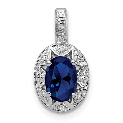 Sterling silver sapphire pendant