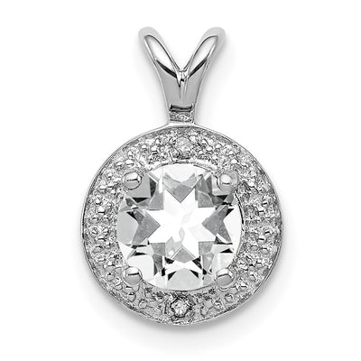 Sterling silver diamond pendant