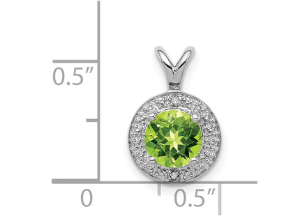 Sterling silver peridot pendant, further view