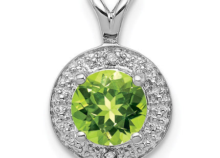 Sterling silver peridot pendant