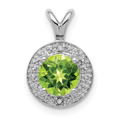 Sterling silver peridot pendant