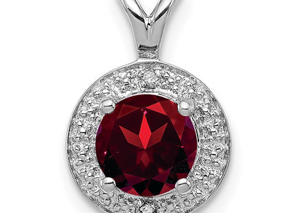 Sterling silver garnet pendant
