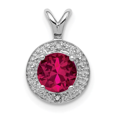 Sterling silver diamond pendant