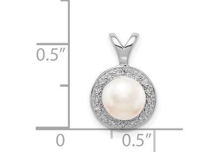 Sterling silver pearl pendant, further view