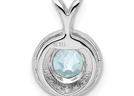 Sterling silver aquamarine pendant, another view