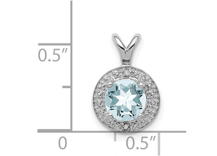 Sterling silver aquamarine pendant, further view