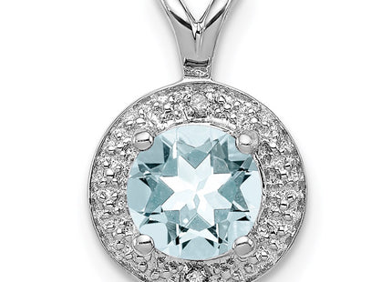 Sterling silver aquamarine pendant