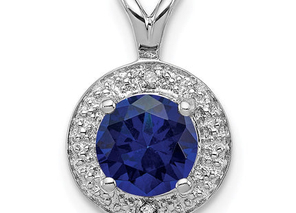 Sterling silver sapphire pendant