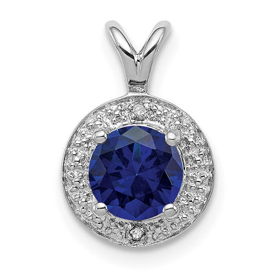 Sterling silver sapphire pendant