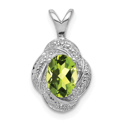 Sterling silver peridot pendant