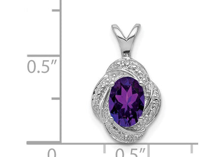 Sterling silver amethyst pendant, further view