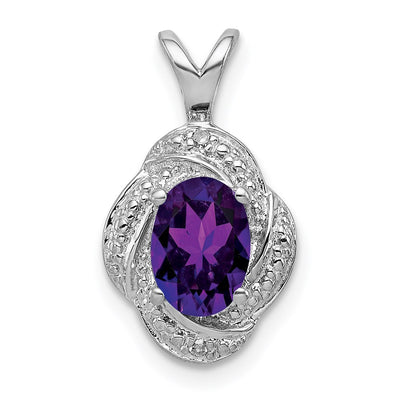 Sterling silver amethyst pendant