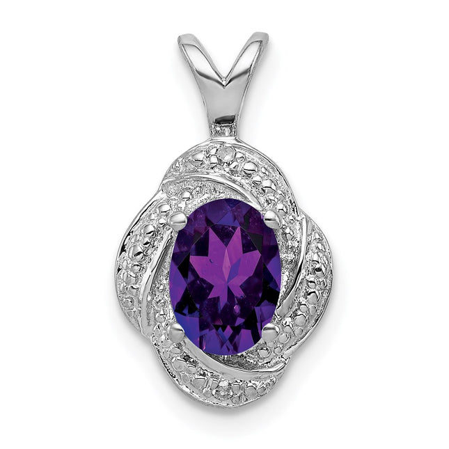 Sterling silver amethyst pendant