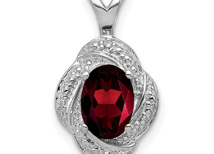 Sterling silver garnet pendant