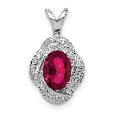 Sterling silver diamond pendant