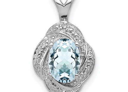 Sterling silver aquamarine pendant