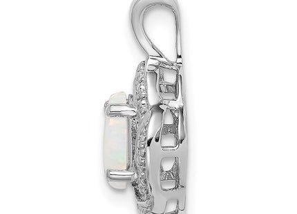 Sterling silver opal pendant, alternate view