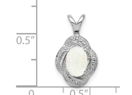 Sterling silver opal pendant, another view