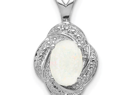Sterling silver opal pendant