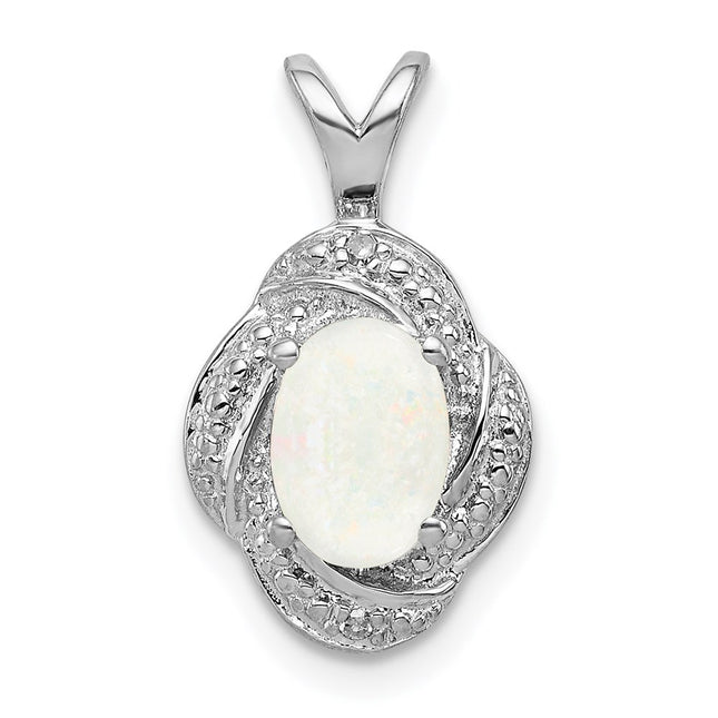 Sterling silver opal pendant