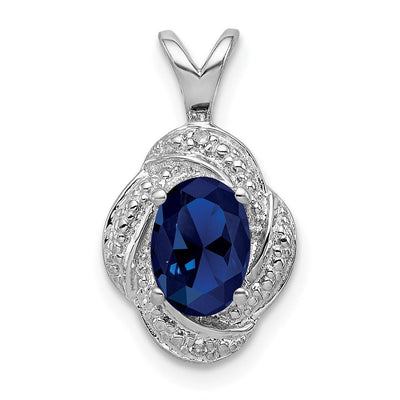 Sterling silver sapphire pendant