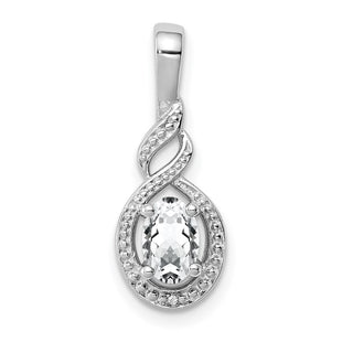 Sterling Silver Pendants Style QBPD18APR - Classique Jewelry Inc.
