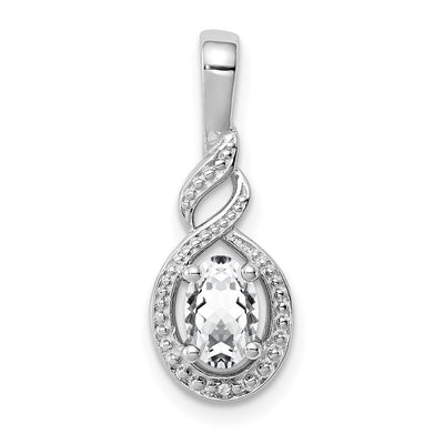 Sterling silver topaz pendant