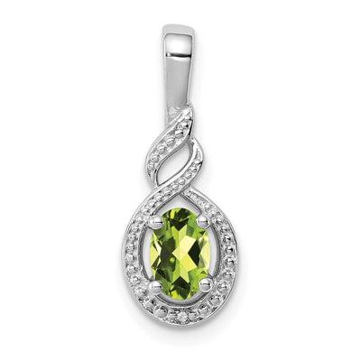 Sterling silver peridot pendant
