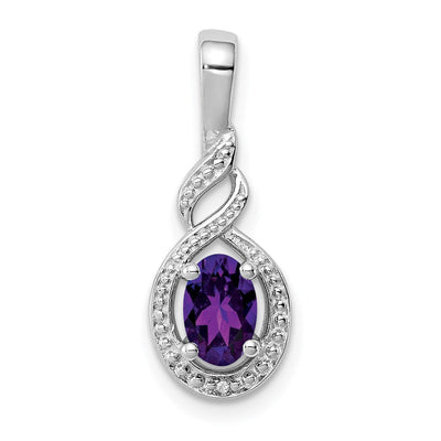 Sterling silver amethyst pendant