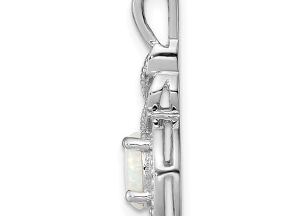 Sterling silver opal pendant, alternate view