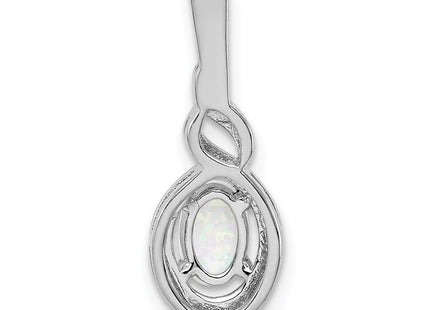 Sterling silver opal pendant, further view