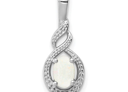 Sterling silver opal pendant