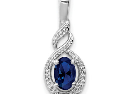 Sterling silver sapphire pendant