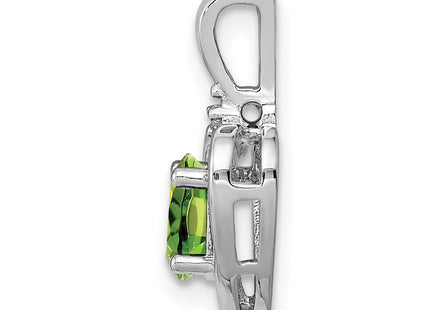 Sterling silver peridot pendant, alternate view