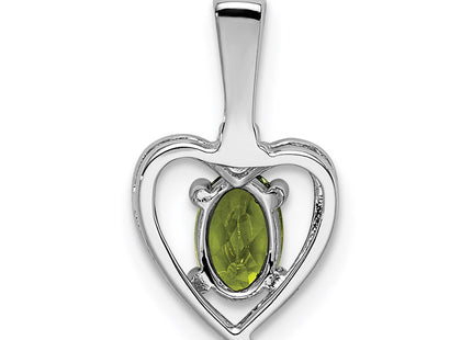 Sterling silver peridot pendant, further view