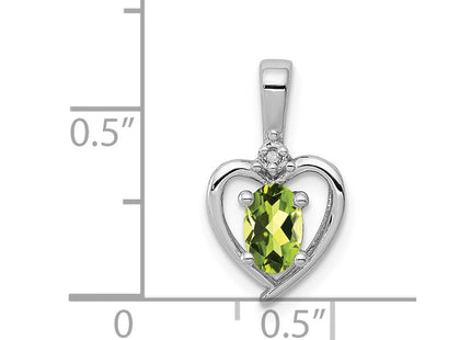 Sterling silver peridot pendant, another view